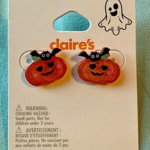 Claire's Orange Pumpkin Earrings
